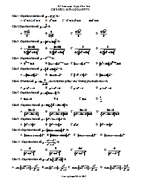 Toán học - Chủ đề 3 Mũ  logarit (Phần 2)